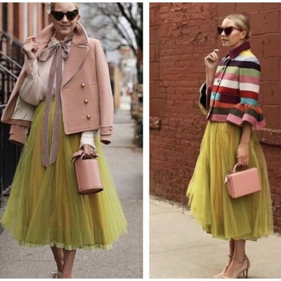 NWT J Crew tulle ball skirt in green Sz 0, $200 B42 - Picture 1 of 6